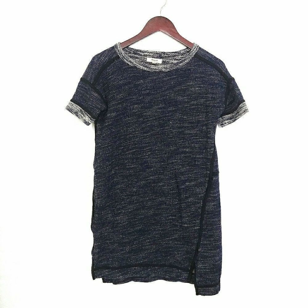 MADEWELL Textured Sweater Dress Marled Blue XS Women's - Picture 2 of 5